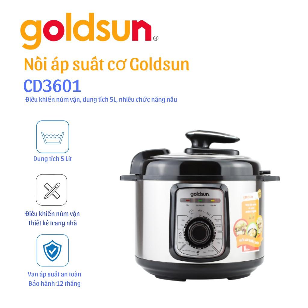 Nồi áp suất điện đa năng Goldsun CD3601 - 5L - Công suất 900W - Hàng Chính Hãng