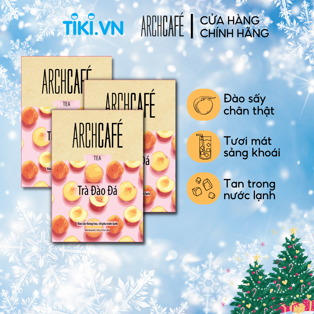 Combo 3 Trà Đào Đá - Trà trái cây hoà tan Archcafé