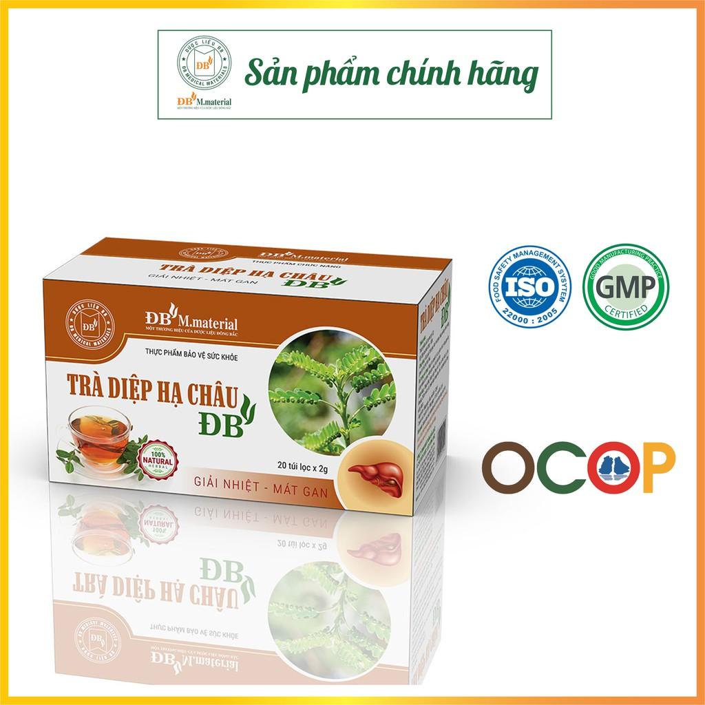 Trà Diệp hạ châu ĐB dược liệu sạch chuẩn GACP, Mát gan, giải độc gan Hộp 20 túi lọc tiện lợi