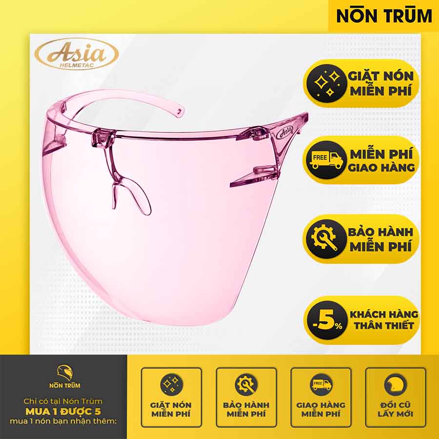 Kính face shield cao cấp ASIA chống giọt bắn, chống khói bụi chính hãng