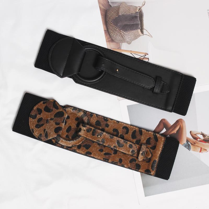 Thương Hiệu Thiết Kế Dây Thắt Lưng Nữ Co Giãn Rộng Dây Co Giãn Áo Nữ Đen Waistbands Rộng Thắt Lưng Đầm Nữ