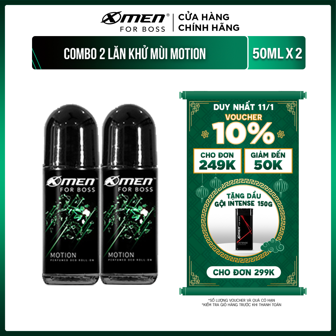 Combo 2 Lăn khử mùi X-Men For Boss 50ml Motion