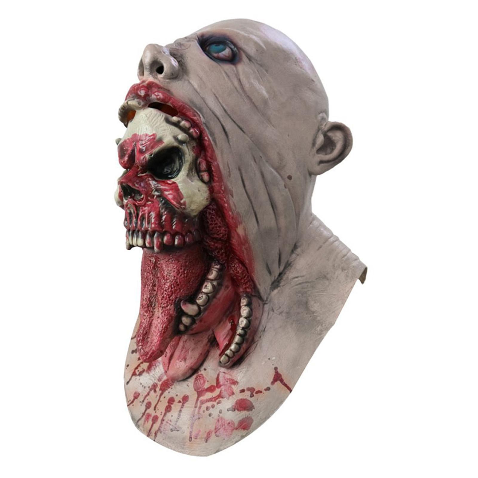 Scary Latex Rubber Full Head Halloween Fancy Dress Costume Hat Decors