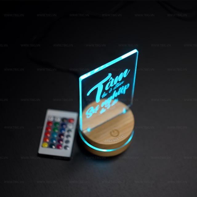 Tranh Động Lực Để Bàn đèn Led 3D có Remote điều khiển TBIG