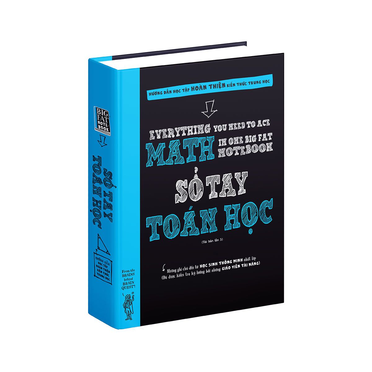 Sách Sổ Tay Toán Học - Tổng Hợp Kiến Thức Toán Học Từ Toán Lớp 4 Đến Toán Tớp 9 - Á Châu Books, Bìa Cứng In Màu