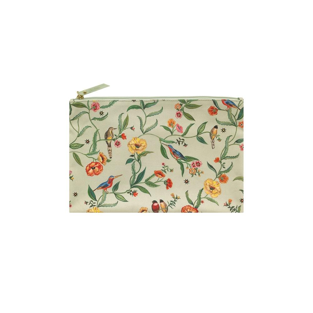 Cath Kidston - Túi du lịch xếp gọn/Foldaway Overnight Bag - Summer Birds - Green -1049190