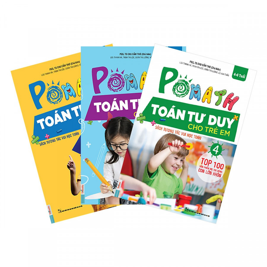 Combo 3 Cuốn Pomath Toán Tư Duy Cho Trẻ Em tặng kèm bookmark