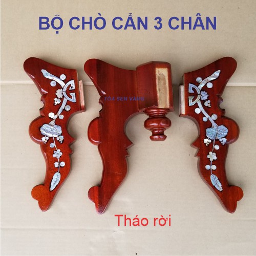 Chò gỗ kê đĩa trái cây cẩn sơn mài cao cấp - Nhiều kích thước