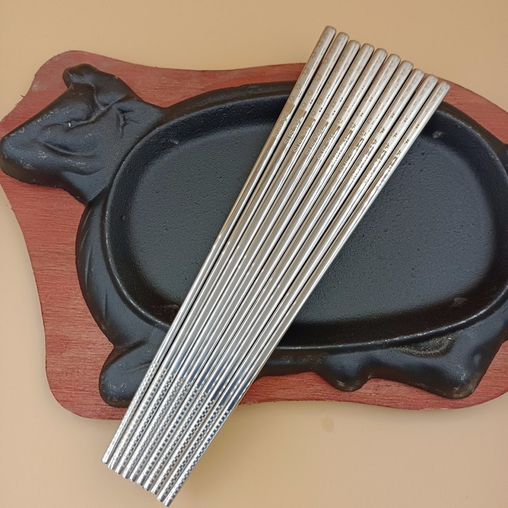 Set 5 Đôi Đũa Inox SUS 304 Đặc Ruột Cao cấp