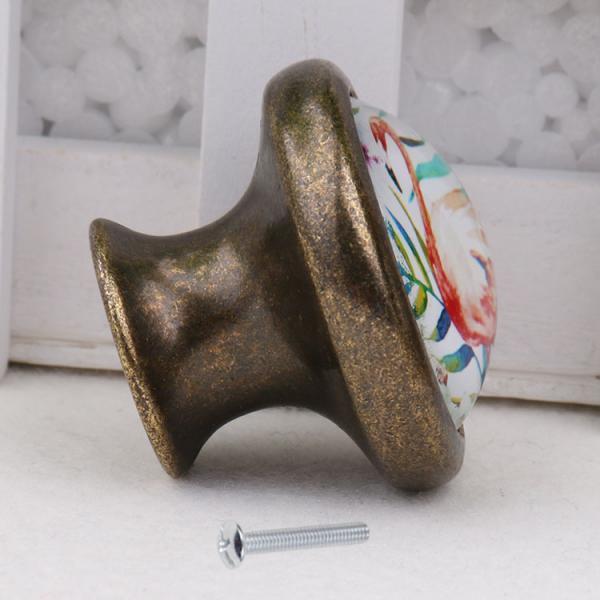3X Retro Drawer Cabinet Cupboard Door Pull Handle Knob Flamingo Home Decor 1