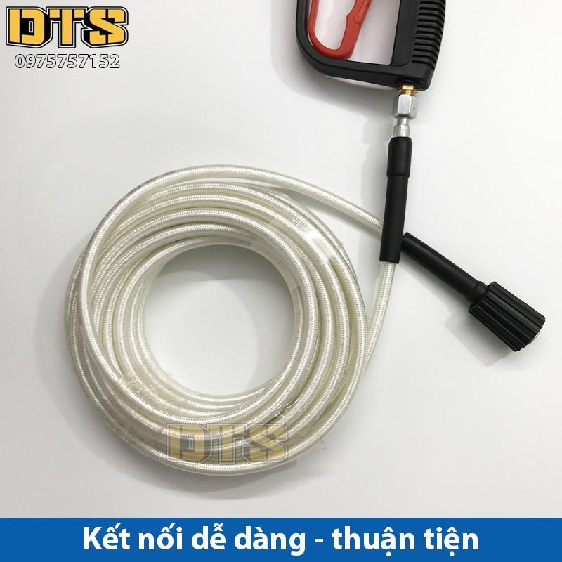 10m Dây rửa xe cao áp cho máy xịt rửa áp lực - Ren trong 14mm_Đầu lồi