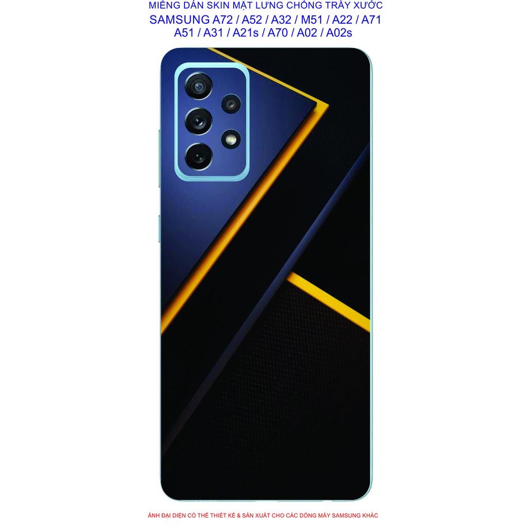 Miếng Dán Skin mặt lưng dành cho SAMSUNG A72 / A52 / A32 / A22 / M51 / A71 / A51 / A31 / A21s / A12 / A02 / A02s chống trầy xước