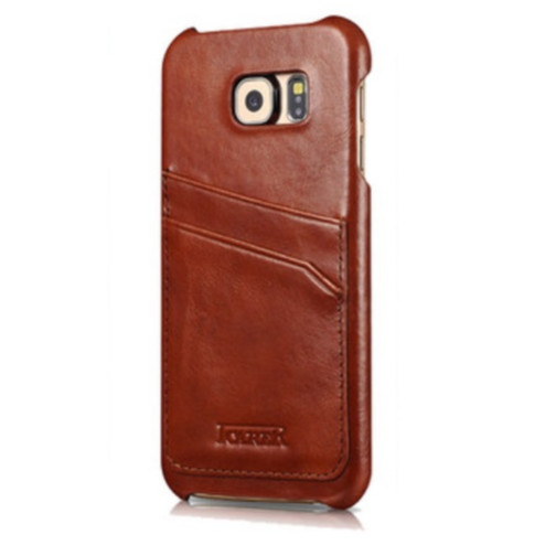 Ốp lưng da cao cấp cho Samsung Galaxy S6 hàng hiệu Icarer -Vintage Series - Hàng chính hãng