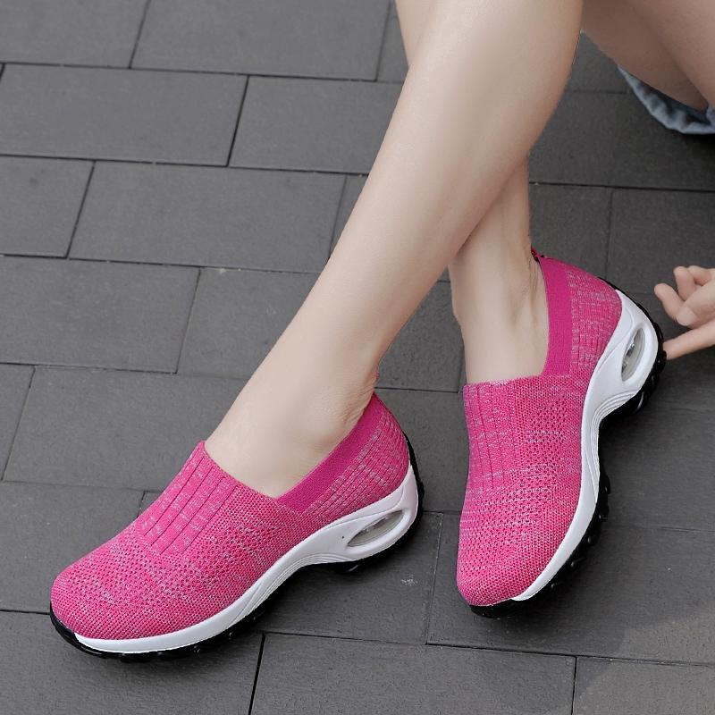 2020 Fashion women soft outdoor running sneakers casual breathable sport shoes
