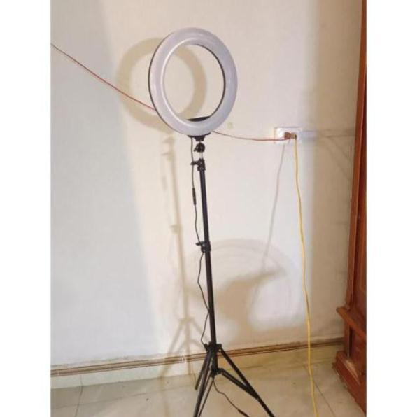Đèn LiveStream 34cm .Hỗ trợ ánh sáng Chụp Ảnh, Make Up Trang Điểm. 3 Chế Độ Sáng