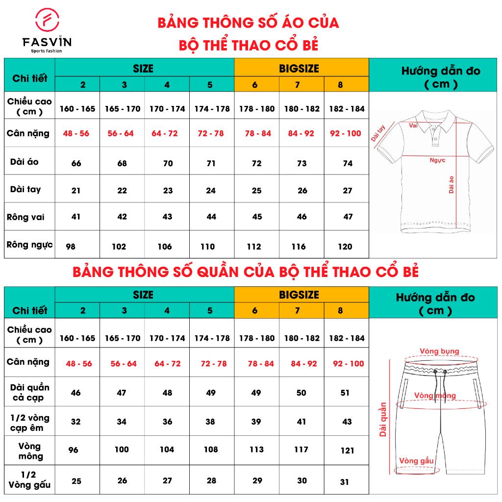 Bộ quần áo BIG SIZE thể thao nam Fasvin AB20151.HN từ 80 đến 100kg