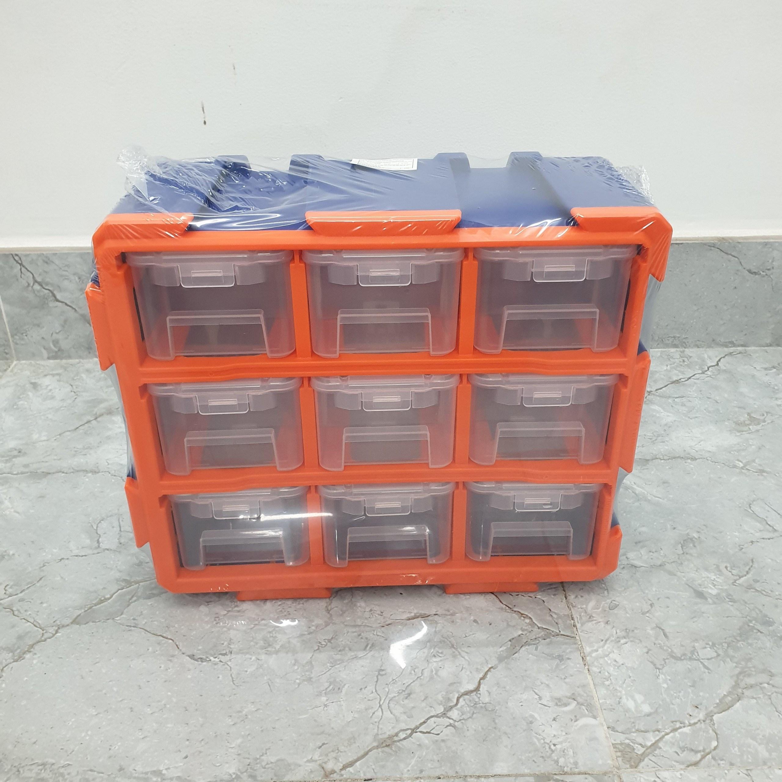 BỘ TỦ GỒM 9 KHAY NHỰA ĐỰNG LINH KIỆN (DẠNG KÍN) 380X155X320M M WTB8331 WADFOW - HÀNG CHÍNH HÃNG
