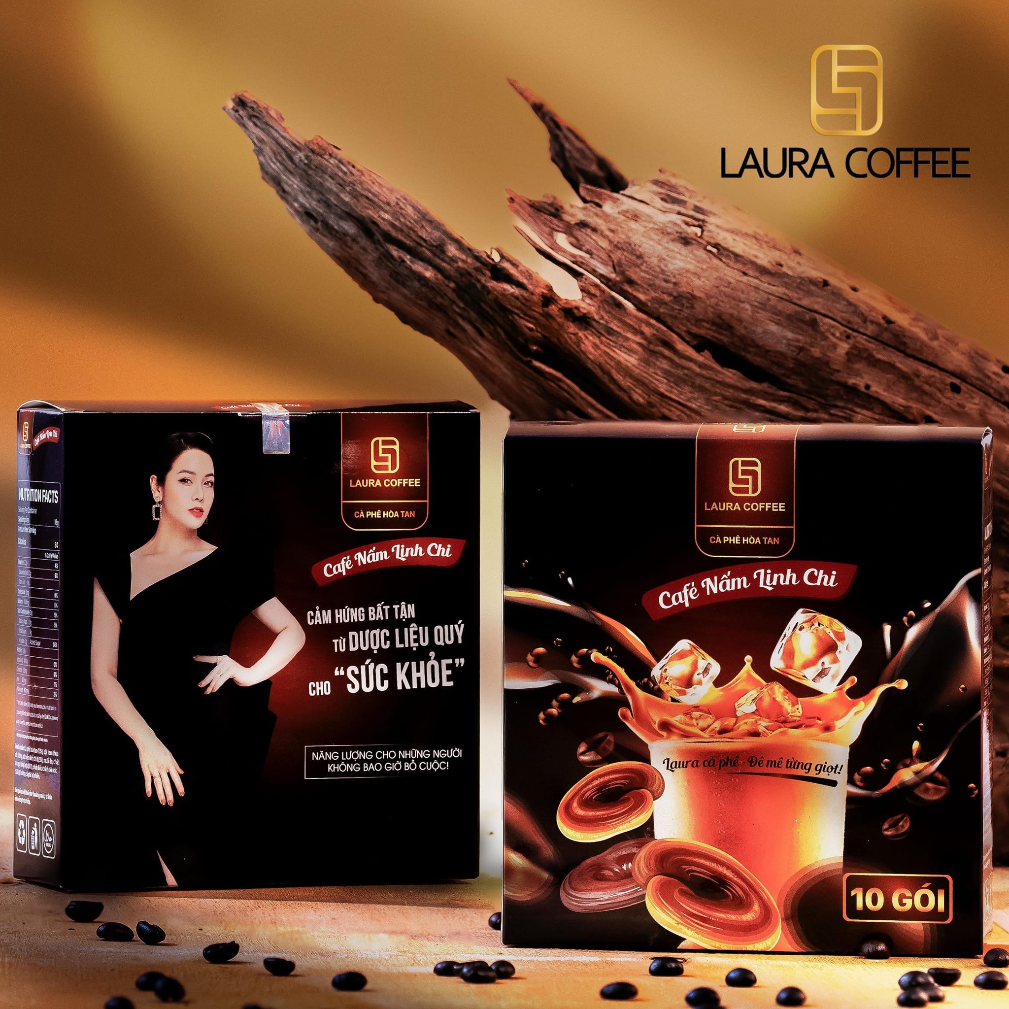 [TẶNG QUÀ] Combo 10 Hộp cà phê hòa tan cao cấp Laura Coffee Nhật Kim Anh ( 10 hộp x 10 gói)