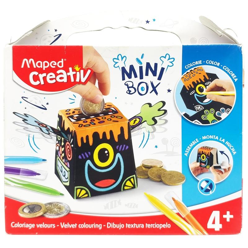 Đồ Chơi Thủ Công Trang Trí Hộp Đựng Tiền Mini Box - Maped Creative 907013 - Velvet Colouring