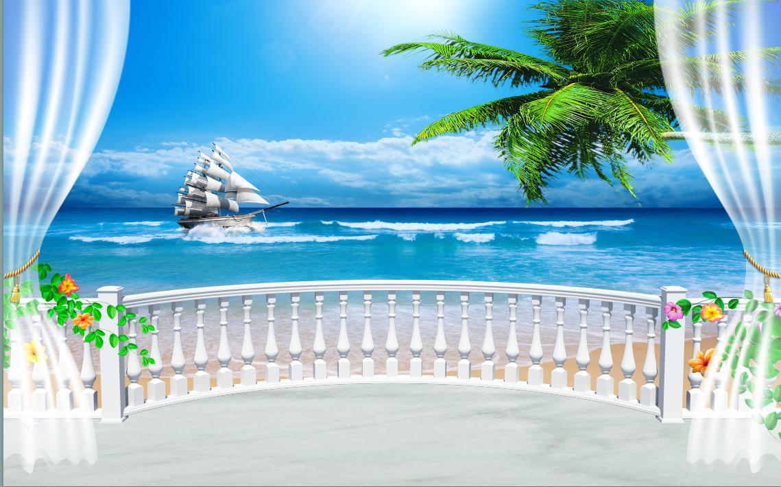 TRANH DÁN TƯỜNG 3D BIỂN Theo yêu Cầu