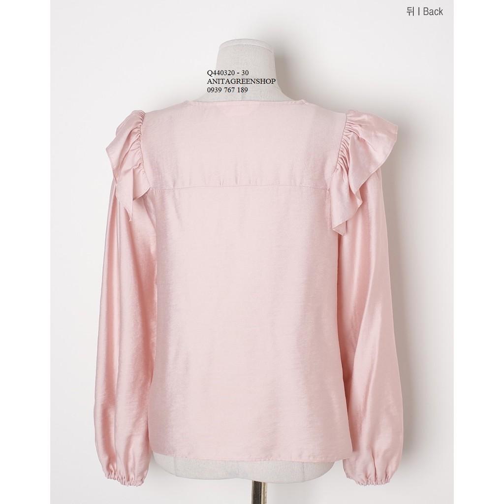 Q440320 ÁO KIỂU DÀI TAY NHÚN BÈO