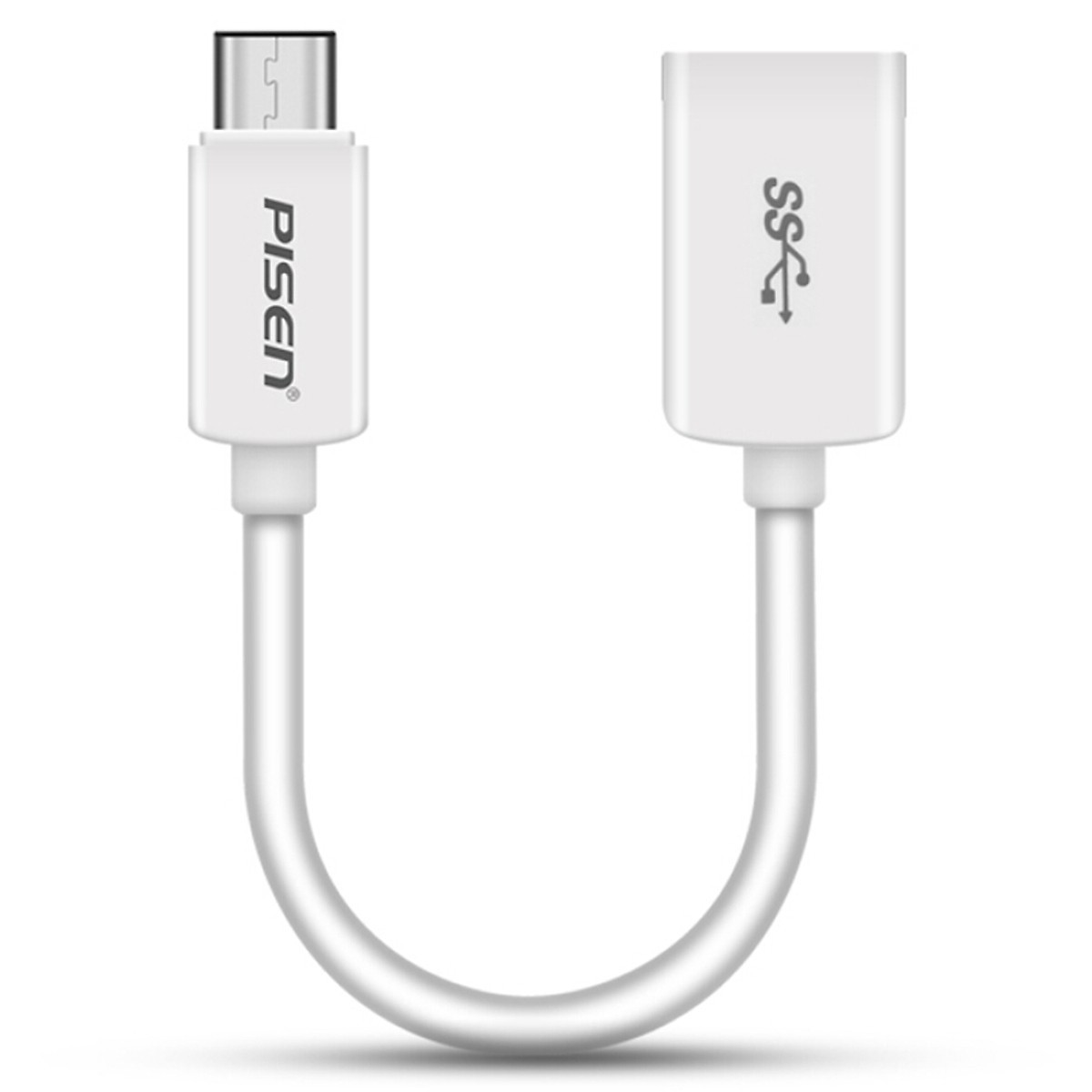 Cáp chuyển đổi USB Type C sang USB 3.0 Pisen 150mm  - Hàng Nhập Khẩu