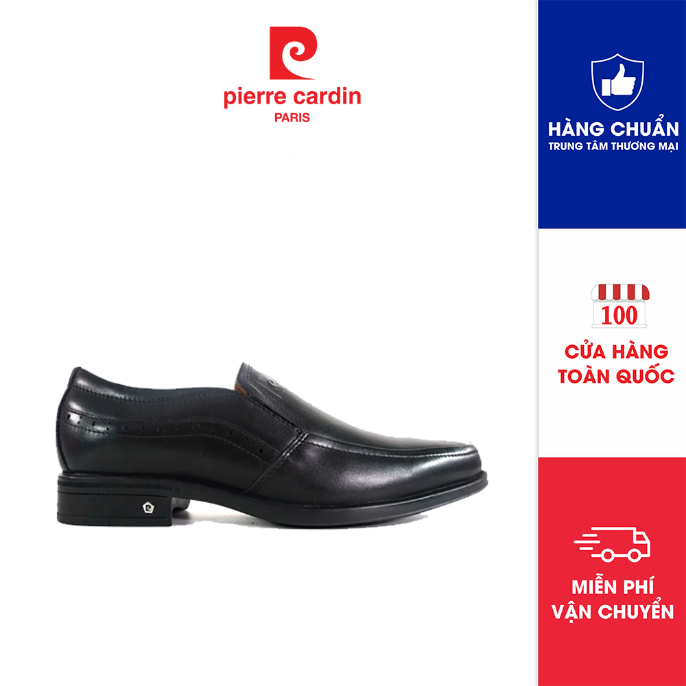 Giày lười nam không dây Pierre Cardin PCMFWL 354, thiết kế đơn giản, chất liệu da bò 