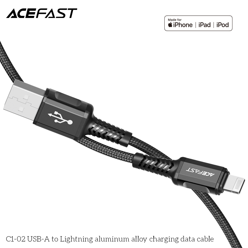 Cáp Acefast Light.ning (1.2m) - C1-02 Hàng chính hãng Acefast