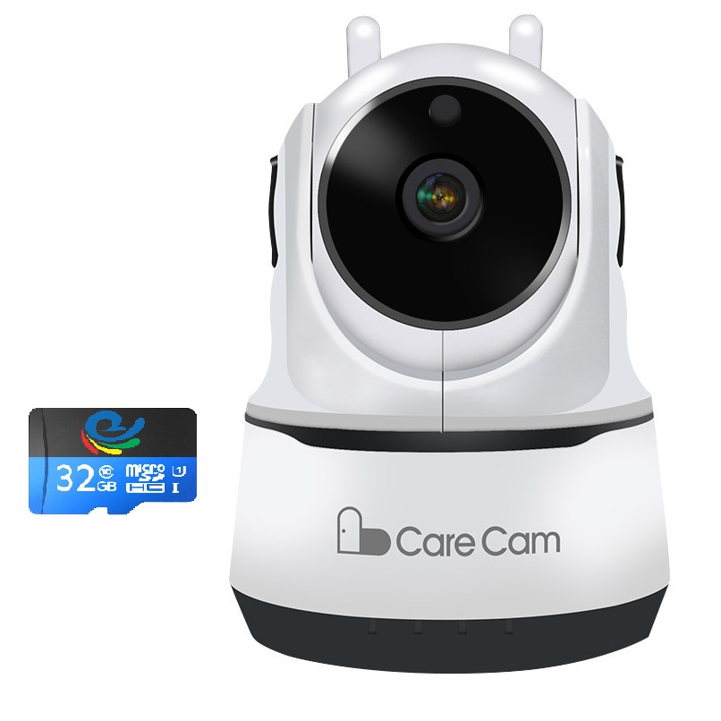 Carecam IP -Camera Wifi Trong Nhà  PAF 200 - Xoay Theo Chiều Chuyển Động - Hỗ Trợ Đàm Thoại 2 Chiều, Hồng Ngoại Ban Đêm, Dùng APP CARECAM PRO - Hàng Nhập Khẩu