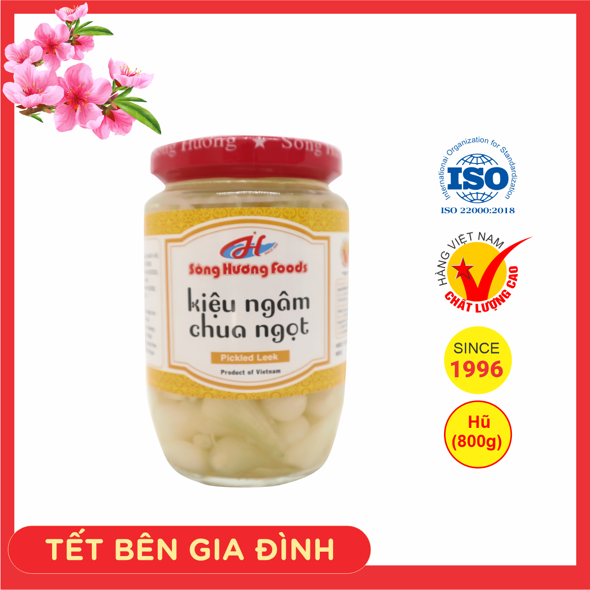 Củ Kiệu Ngâm Chua Ngọt Sông Hương Foods Hũ 800g - Hàng Chính Hãng