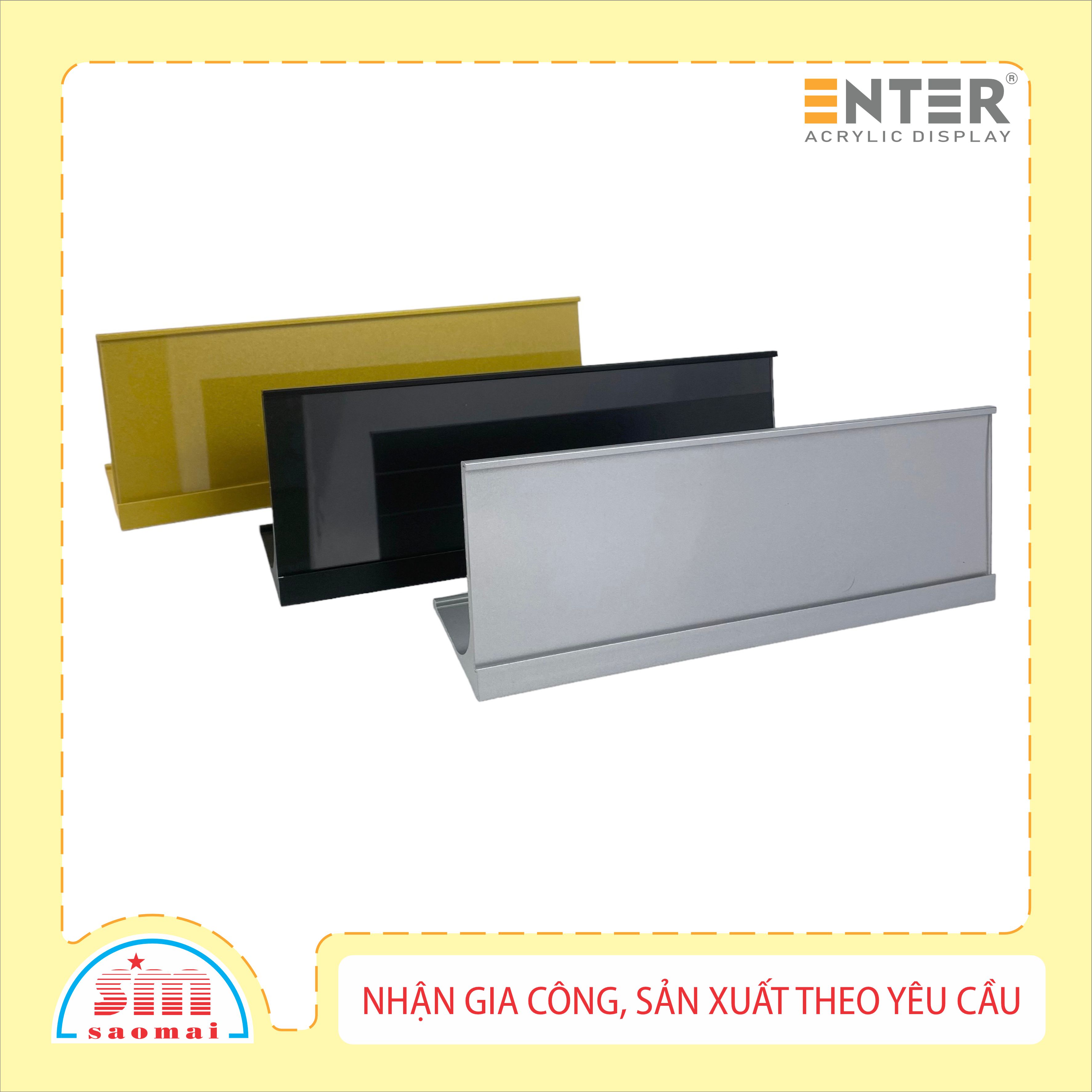 Bảng thông tin để bàn nhôm Enter AL33 240x75mm