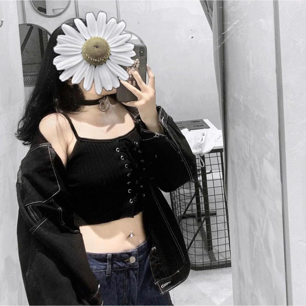 LACEUP CAMI CROPTOP