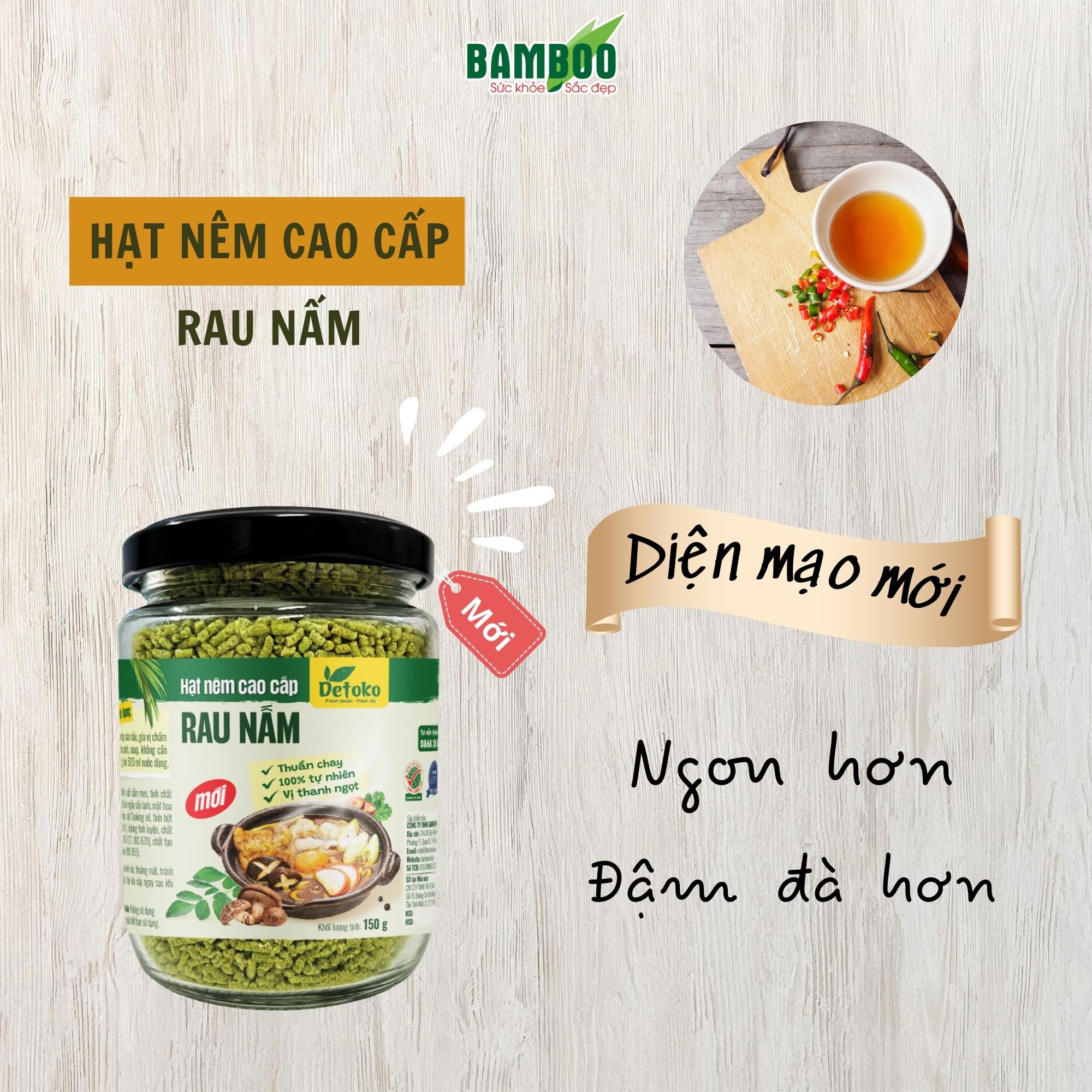 Hạt nêm rau nấm thuần chay 150g - Detoko
