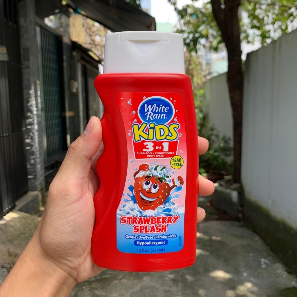 Sữa Tắm Gội Xả White Rain Hương Dâu 354ml