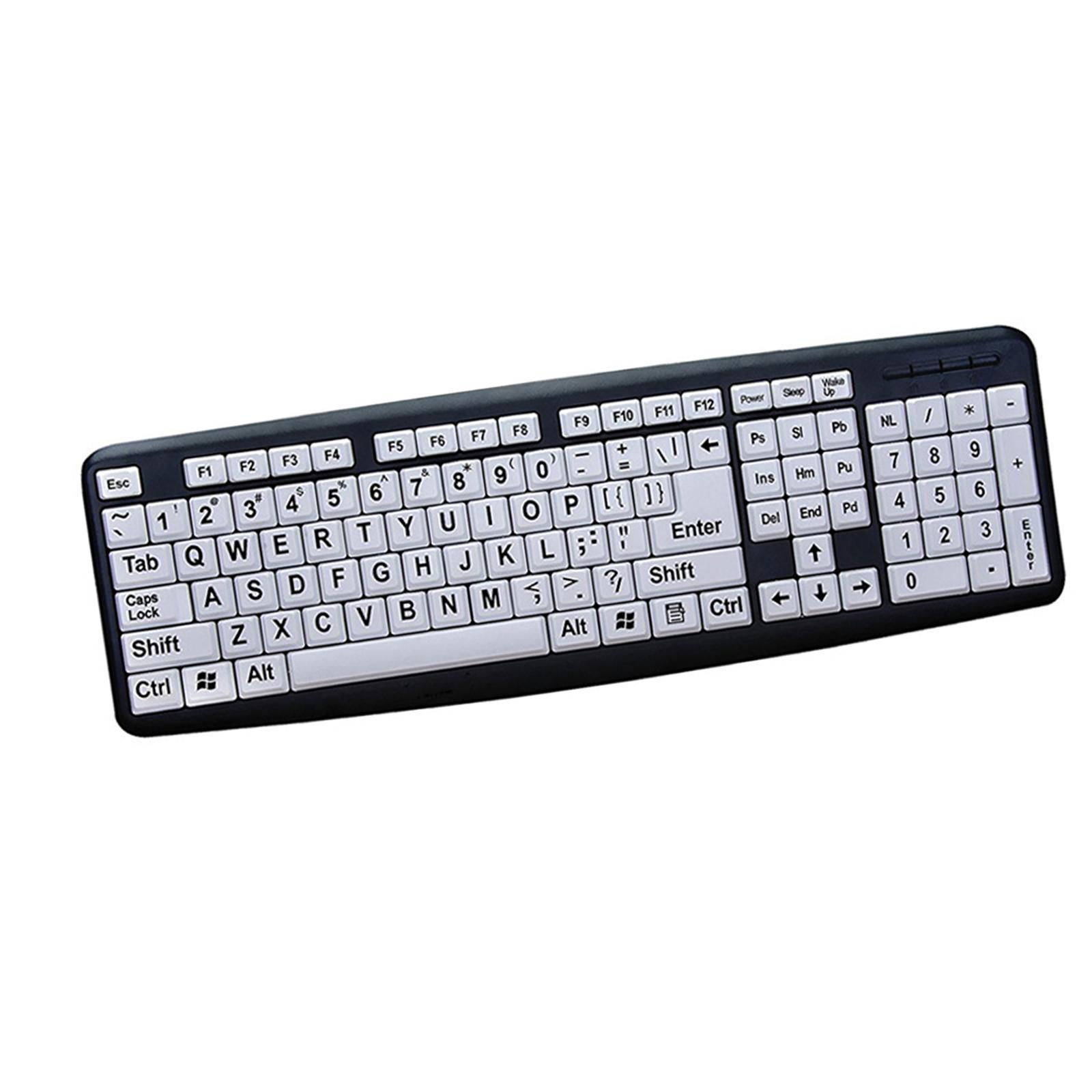 107 Large Print Computer Keyboard  High Contrast for