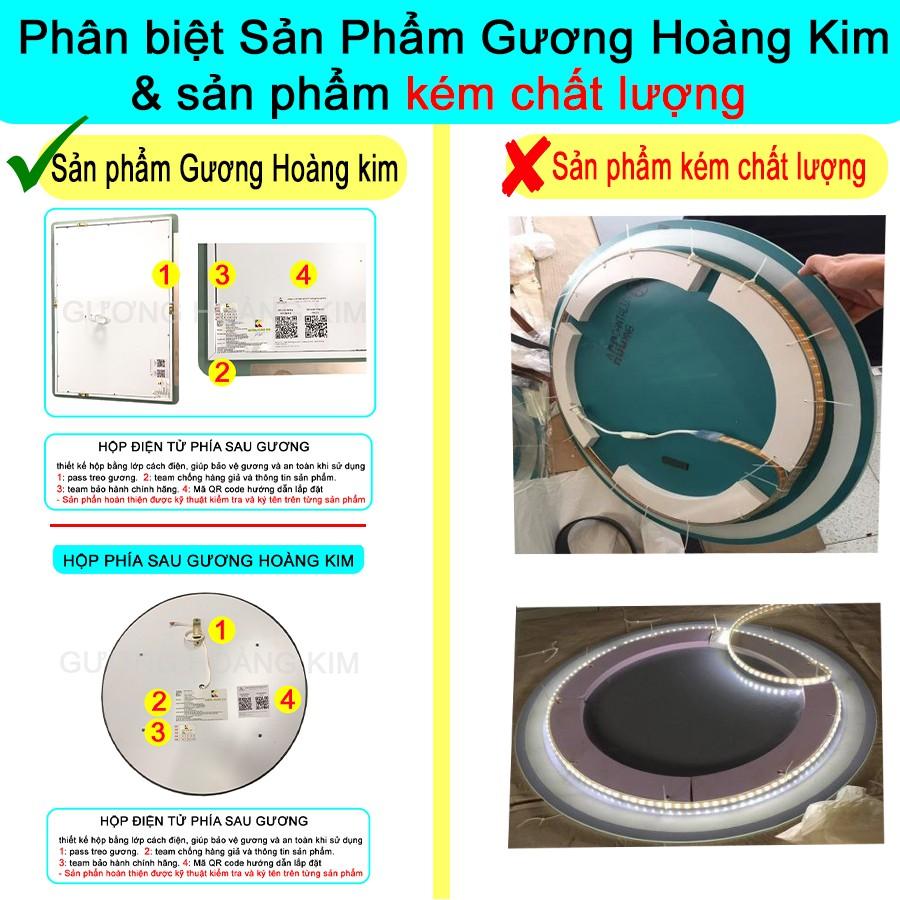 Gương toàn thân cảm ứng đèn led không viền treo tường giá rẻ kích thước 50X150cm , 60X160 cm -mirror mã HK-1010