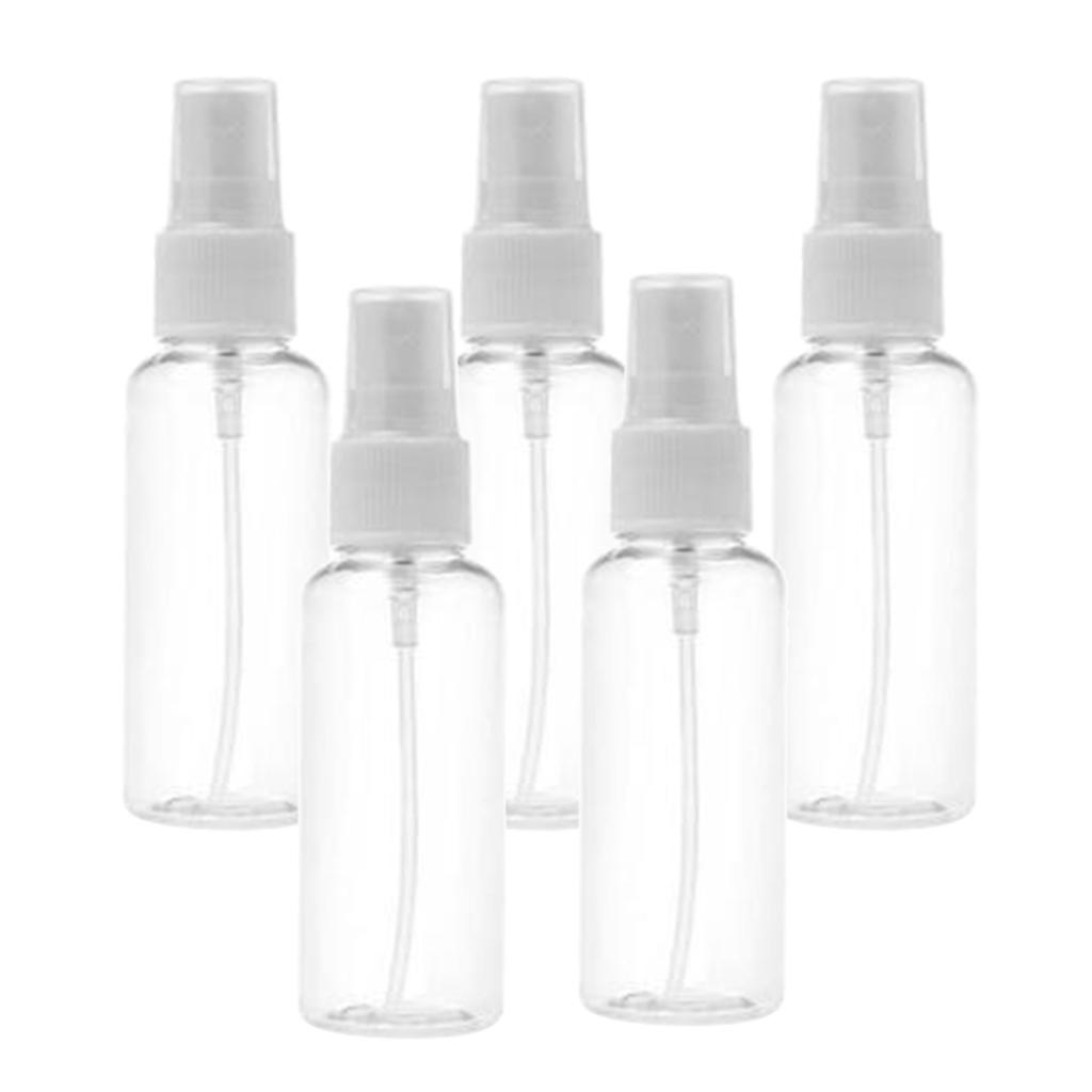 15 Pieces Mini Transparent Spray Fine Mist Empty Bottle Travel Bottles 50ml