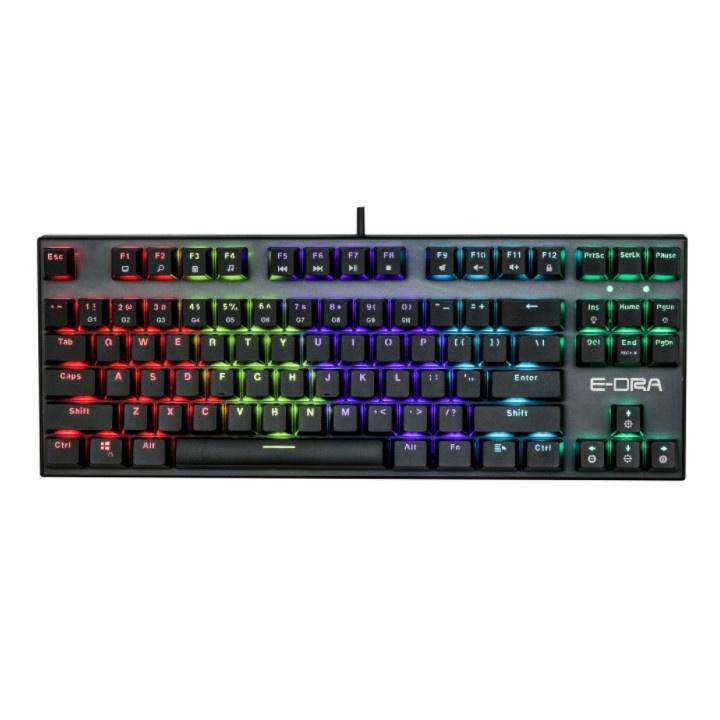 Bàn Phím Cơ Gaming EDRA EK3087v2 New 2021 - LED Rainbow - Bảo hành 24 tháng