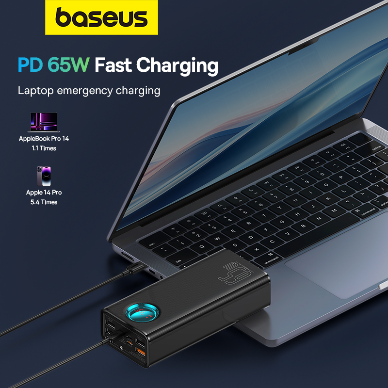 Pin Sạc Dự Phòng OS-Baseus Amblight Digital Display Fast Charge Power Bank 26800mAh (Kèm cáp C to C 100W, 1m) (Hàng chính hãng)