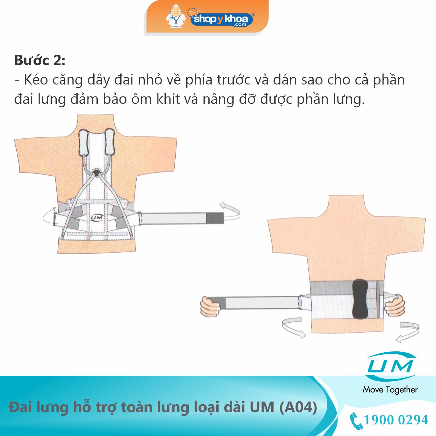 Đai lưng hỗ trợ toàn lưng loại dài United Medicare (A04)