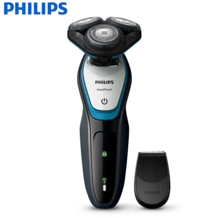 Máy Cạo Râu Khô Và Ướt Thương Hiệu Cao Cấp Philips S5070, tích hợp cả lưỡi thẳng cạo mai, sạc nhanh  (Hàng chính hãng)