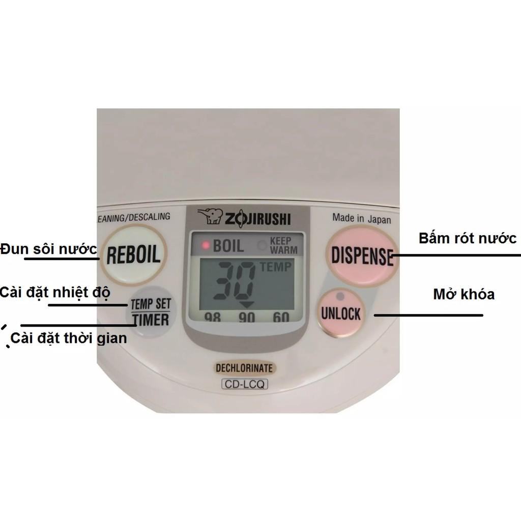 Bình thủy điện Zojirushi CD-LCQ50-TK dung tích 5L hàng chính hãng