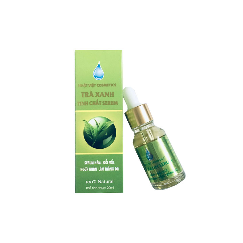 Serum Nám - Đồi mồi, Ngừa nhăn làm trắng da - Nhật Việt Trà Xanh Tinh Chất Serum 20ml