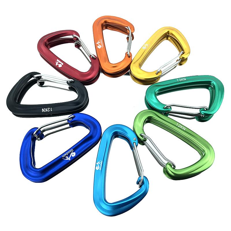 4 Cái/bộ 12KN Leo Thùng Đựng Đồ Co Giãn Dày Loại D Kẹp Móc Khóa Hợp Kim Nhôm Cho Võng Cắm Trại