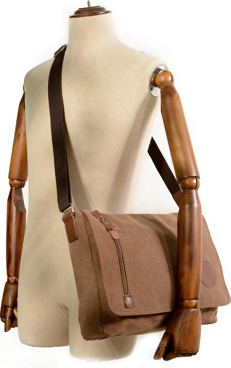 Túi Đeo Chéo Bằng Vải Canvas Đơn Giản Thời Gian Cho Nam & Nữ