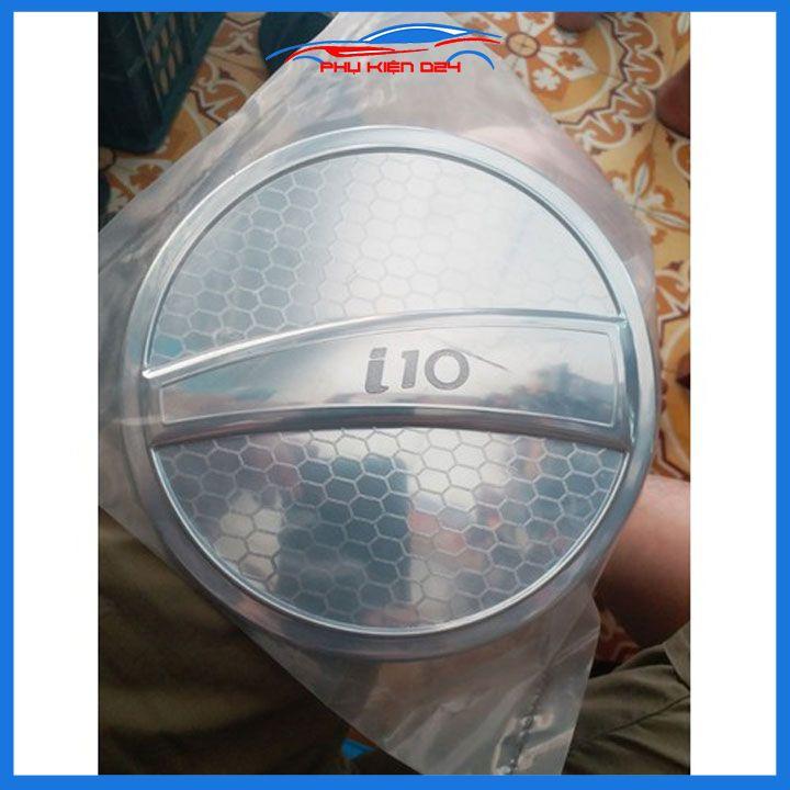 Ốp nắp bình xăng Grand i10 2014-2015-2016-2017-2018-2019 Hatchback mạ crom chống trầy trang trí ô tô