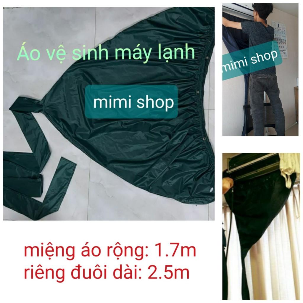 Túi trùm vệ sinh máy lạnh treo tường - Áo bọc hứng nước rửa điều hòa - Màu Xanh Lá
