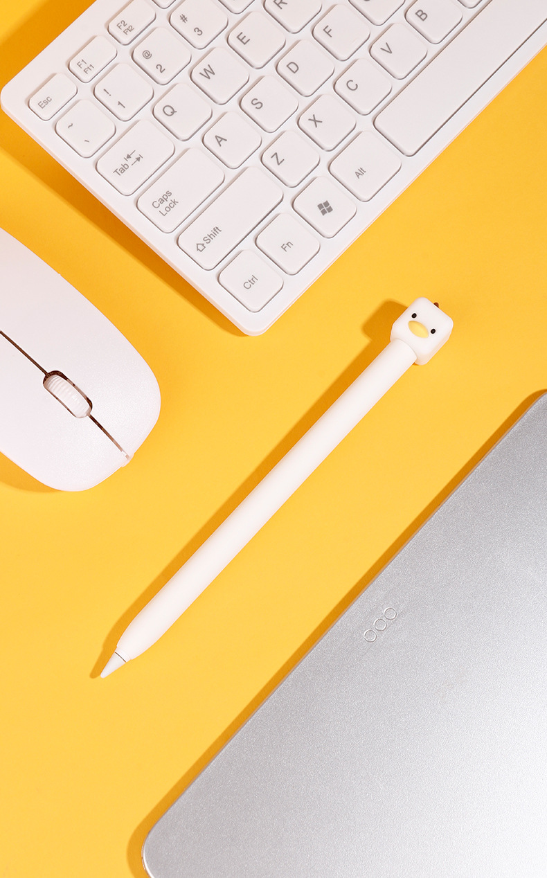 Ốp silicon bảo vệ cho bút Apple Pencil 1 Hình Chú Vịt Cute Duck