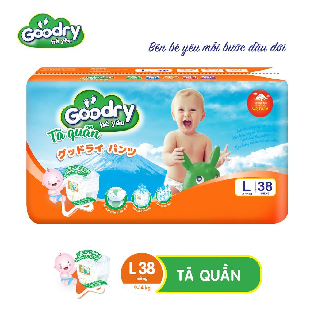 Tã quần Goodry lớn XXL30 công nghệ Nhật Bản thấm hút thật nhanh (30 miếng)