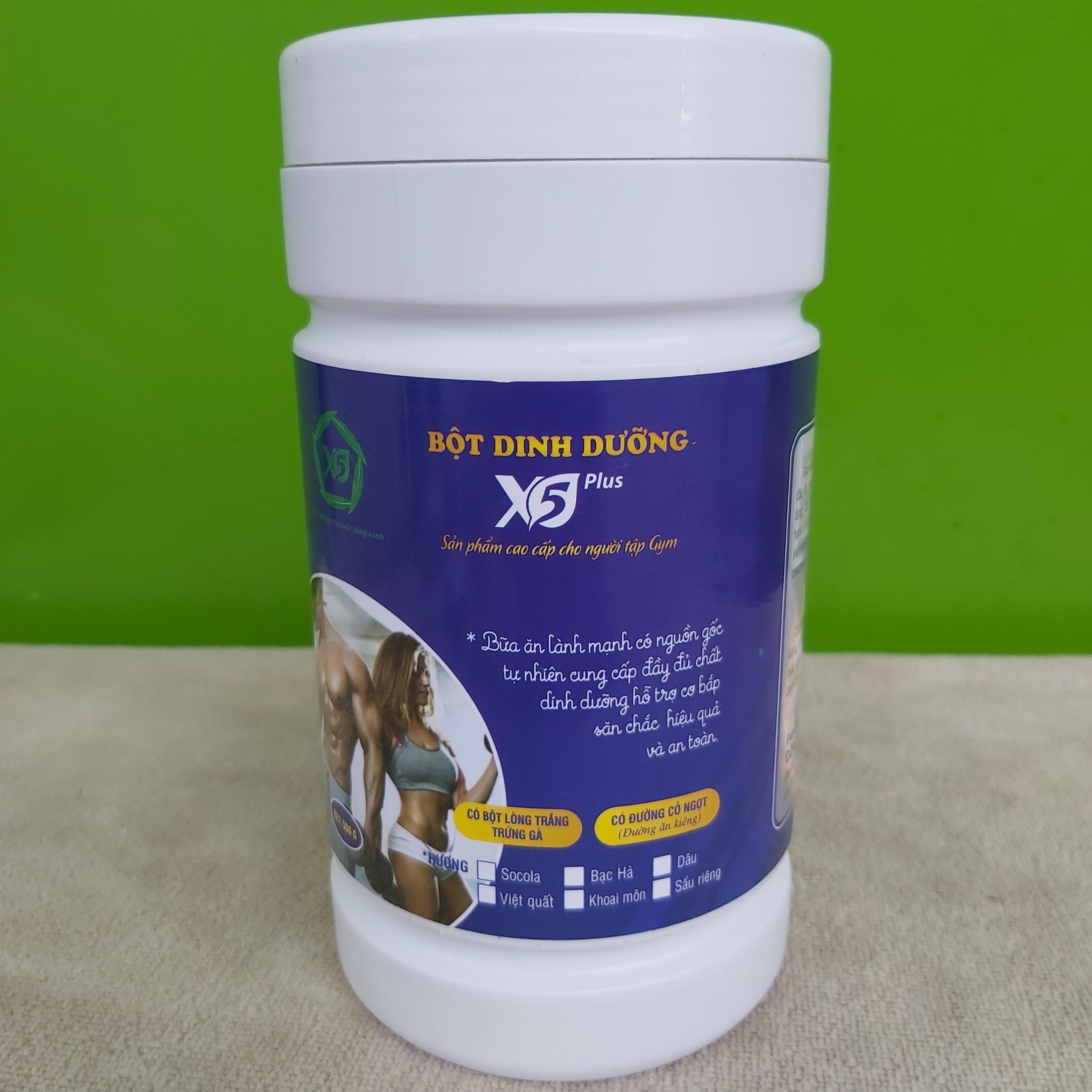 Combo 2 hộp bột ngũ cốc dinh dưỡng X5 dành cho người tập gym có whey, đạm đậu nành, Giúp Tăng Cơ, Giảm Mỡ